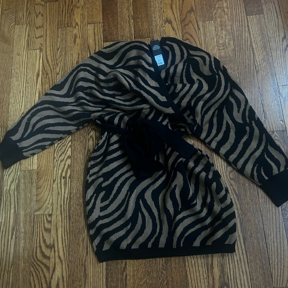 Animal Print Sweater Dress